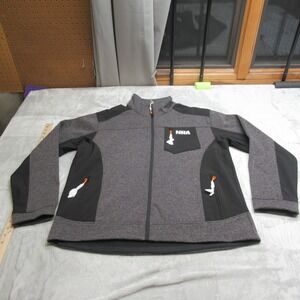 NRA Jacket Mens XL Gray Fleece Lined Zip Softshell Conceal Carry Pocket Rain NEW